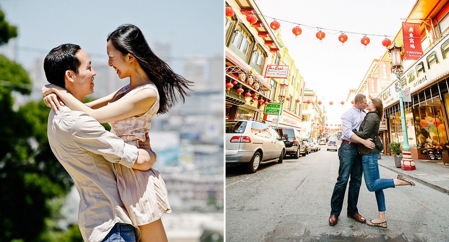 Engagement photography in China town San Francisco