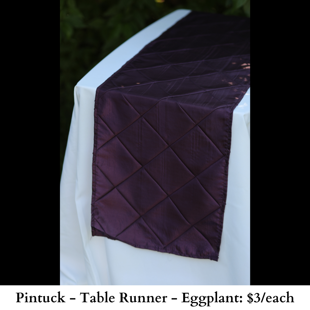 Pintuck-Table Runner-Eggplant-171