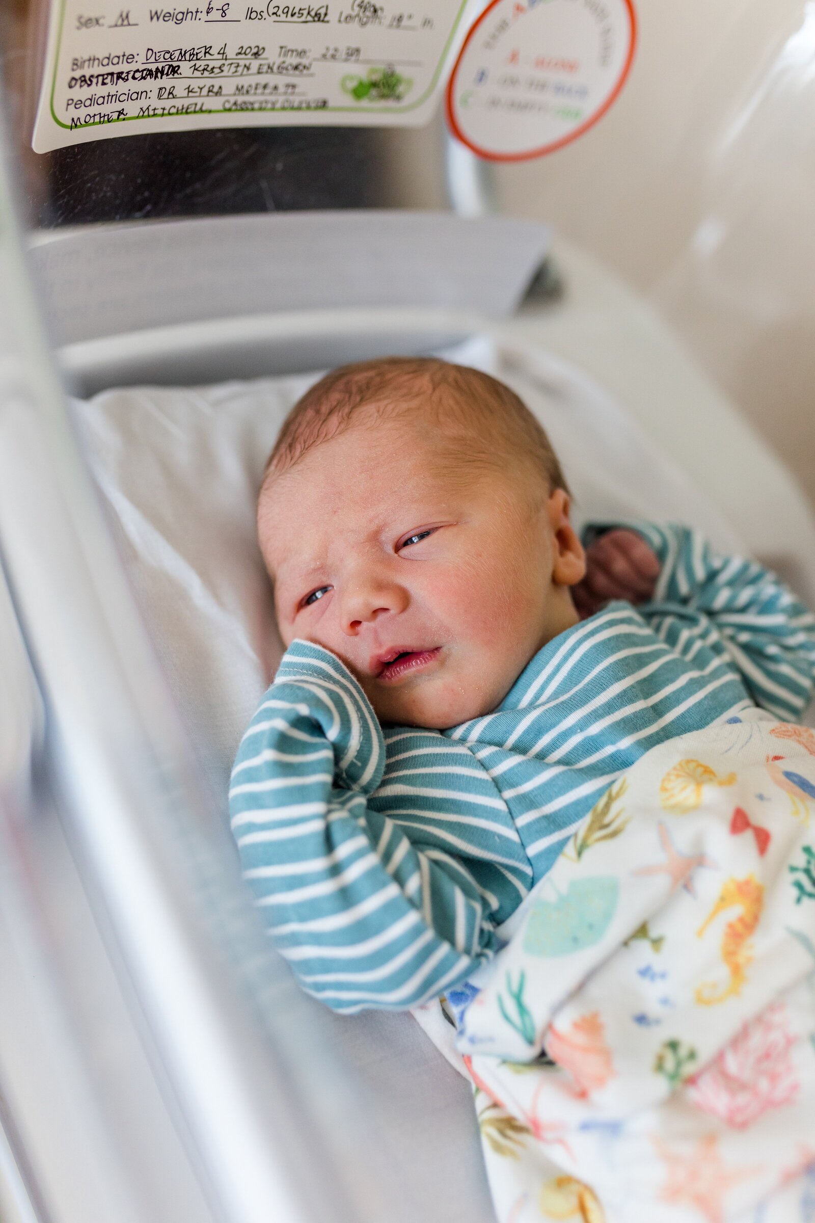 Fresh 48 in hospital newborn photos by Jennifer Beal Photography in Pensacola, FL.