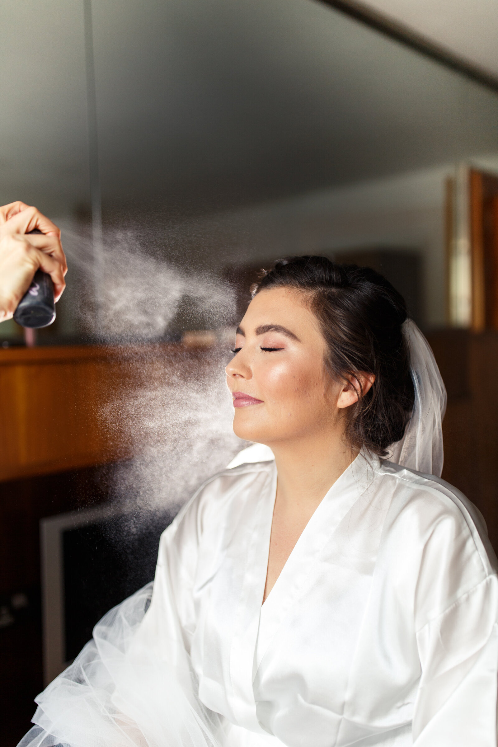 bride getting ready for her ireland elopement