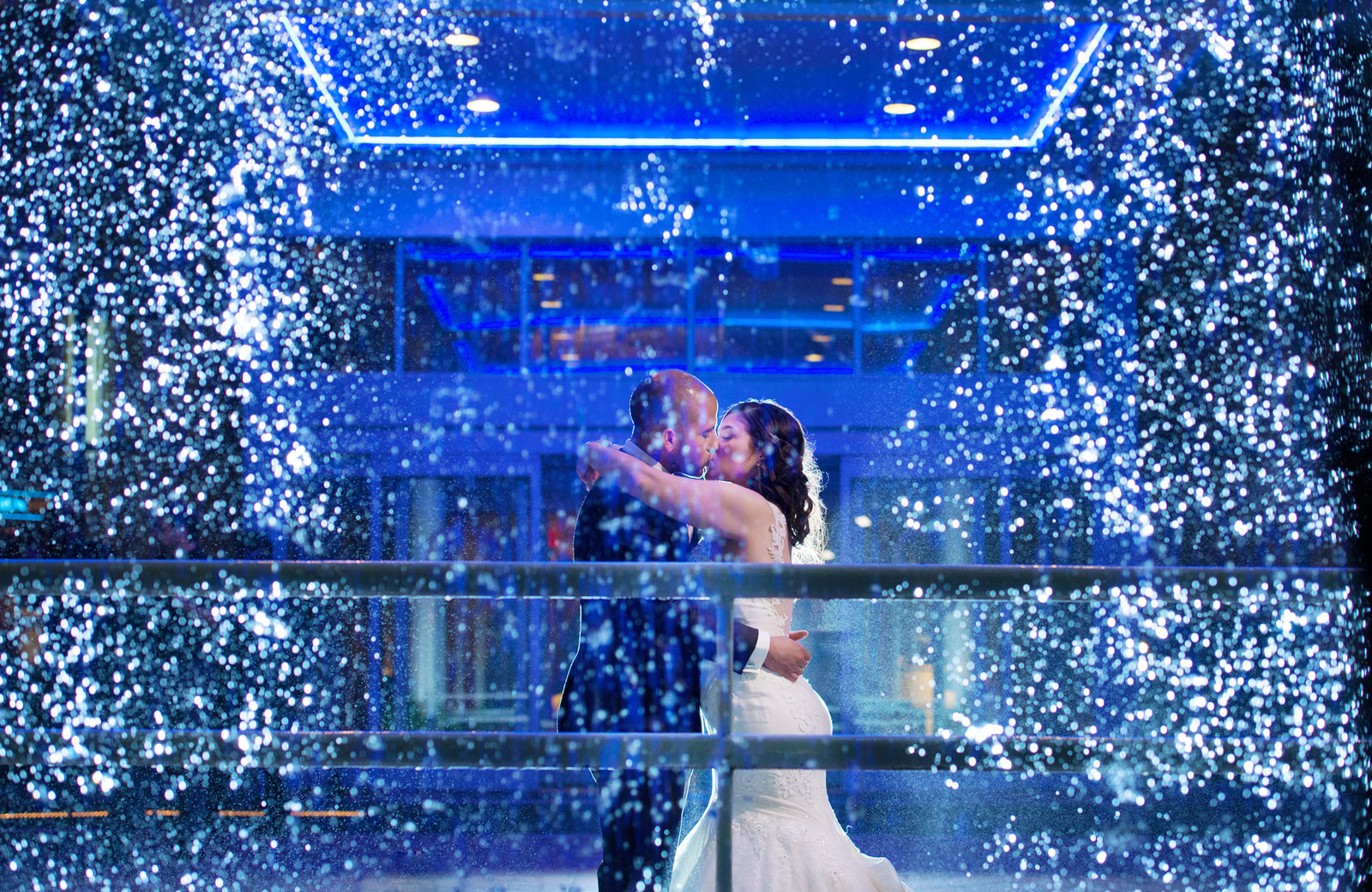 Waterfall wedding photo at Chateau Briand
