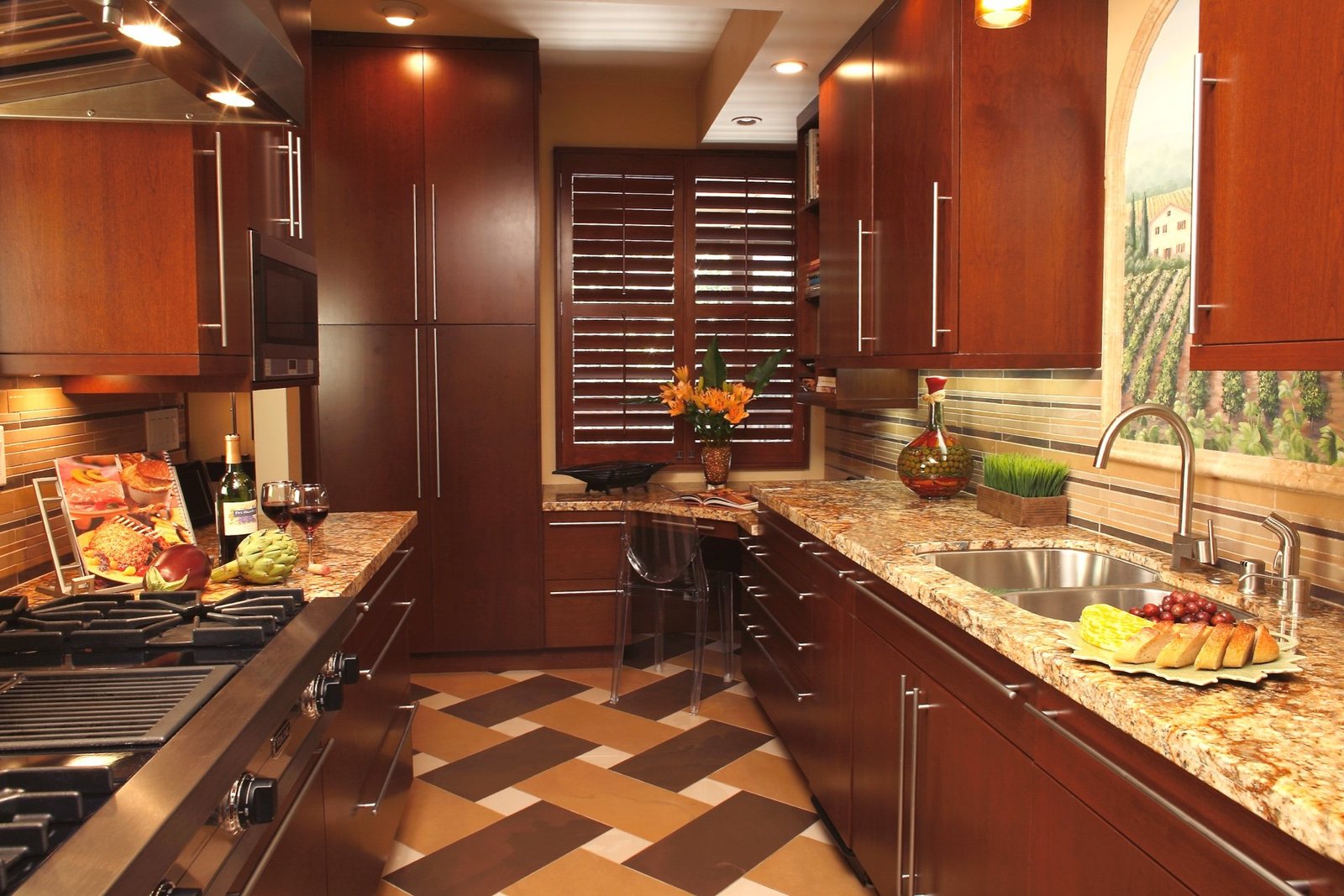 Sophisticated Galley Kitchen