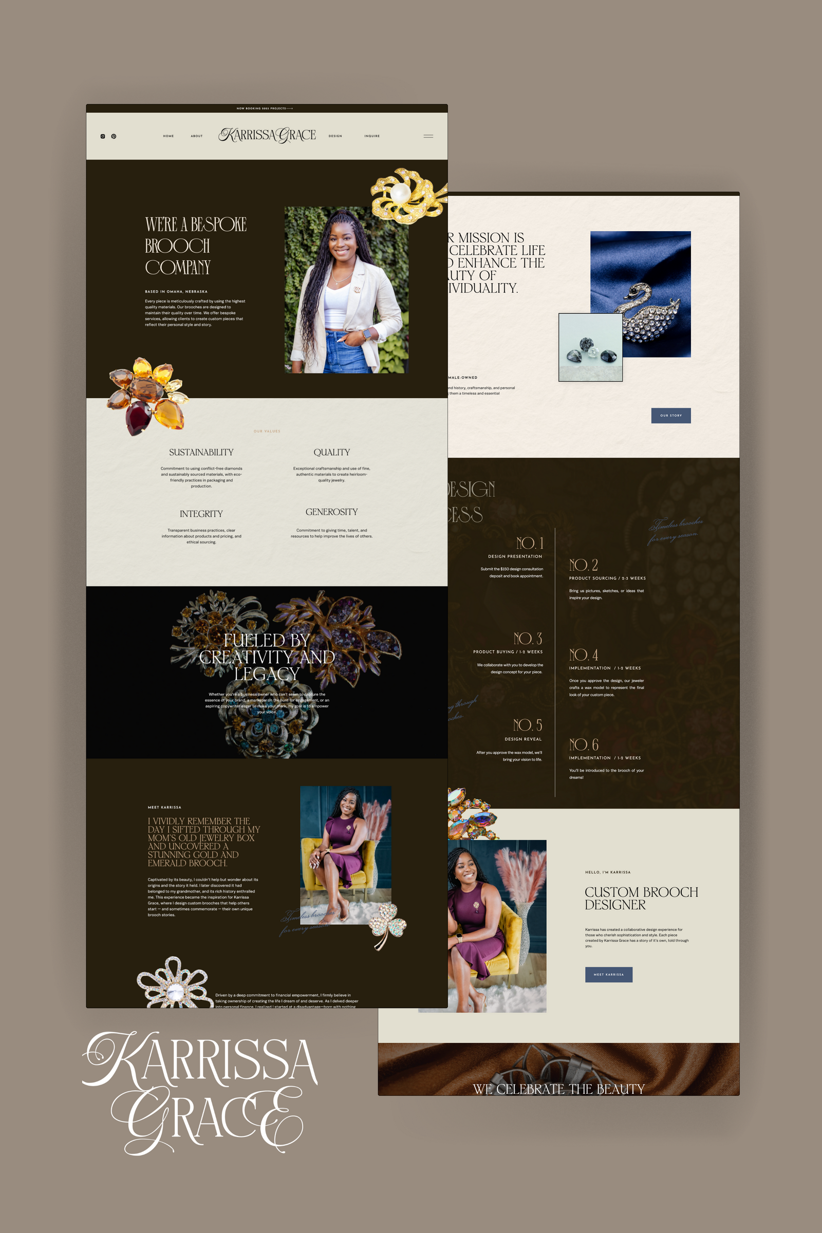 jewelry designer brand and website