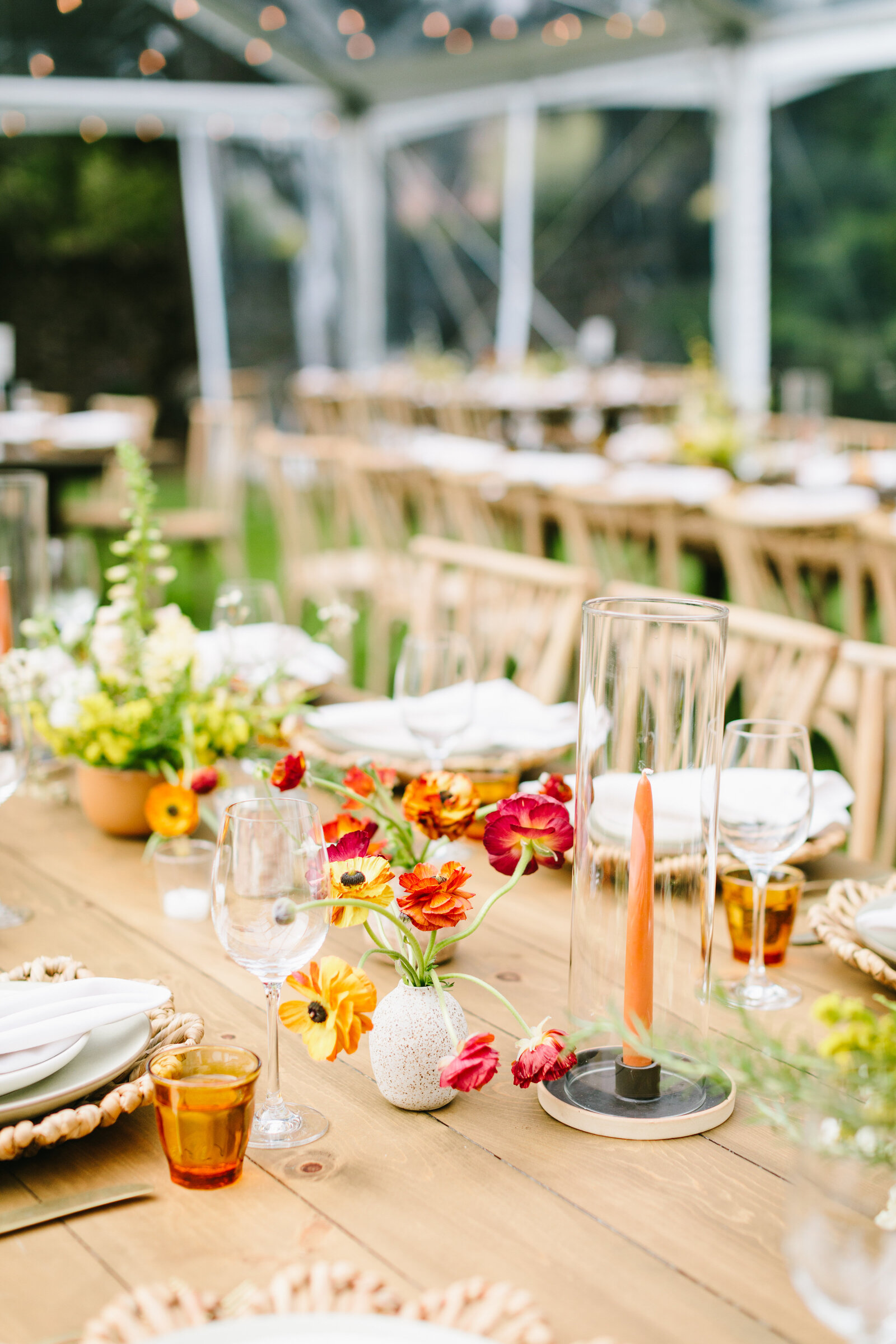 Tables with Flowers at the Holly Farm