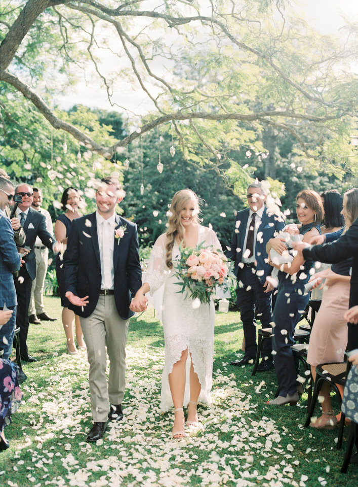 Ceremony exit at clovelly estate