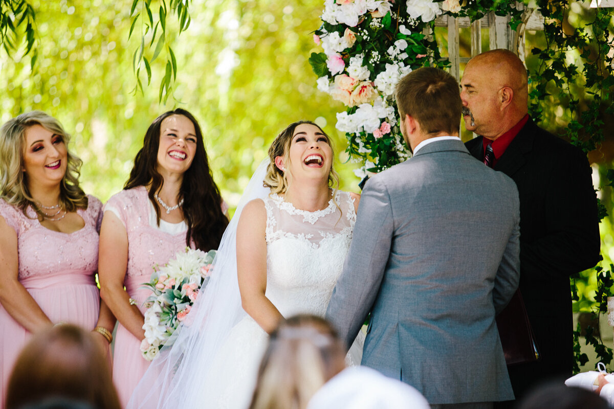 Jackson hole photographers capture bride laughing