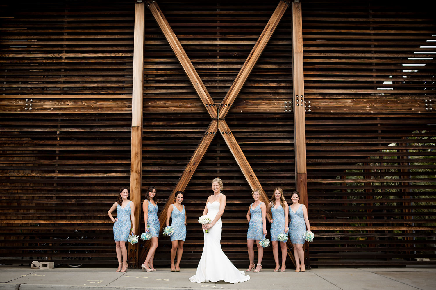 bridal party with martin johnson house