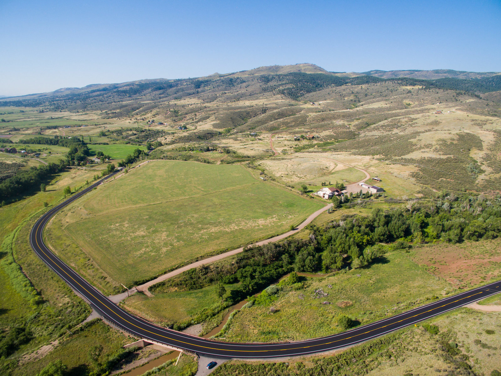 Loveland Colorado Road Construction Aerial Photo