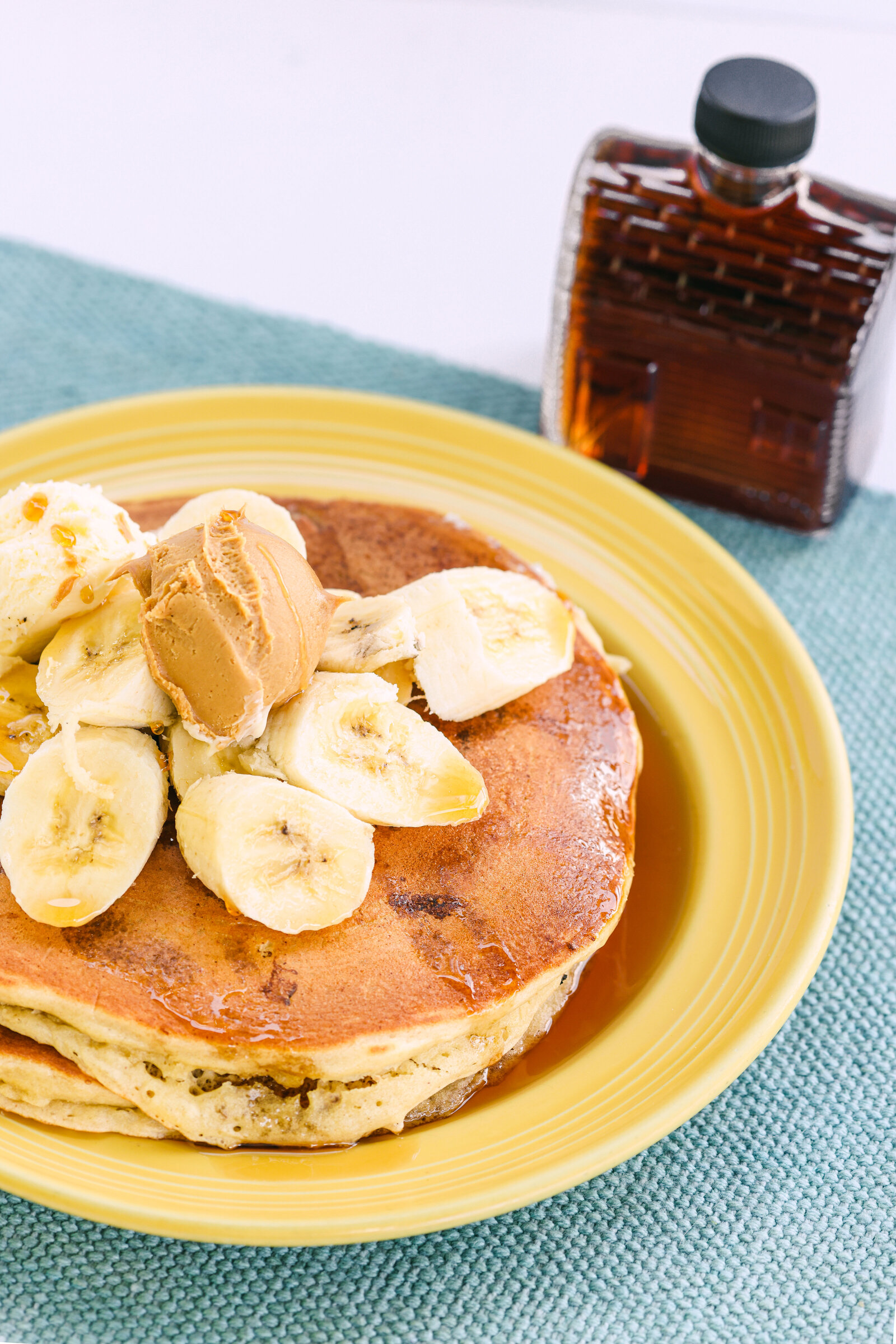 Peanut butter banana pancakes food diner photographer in San Diego Orange County