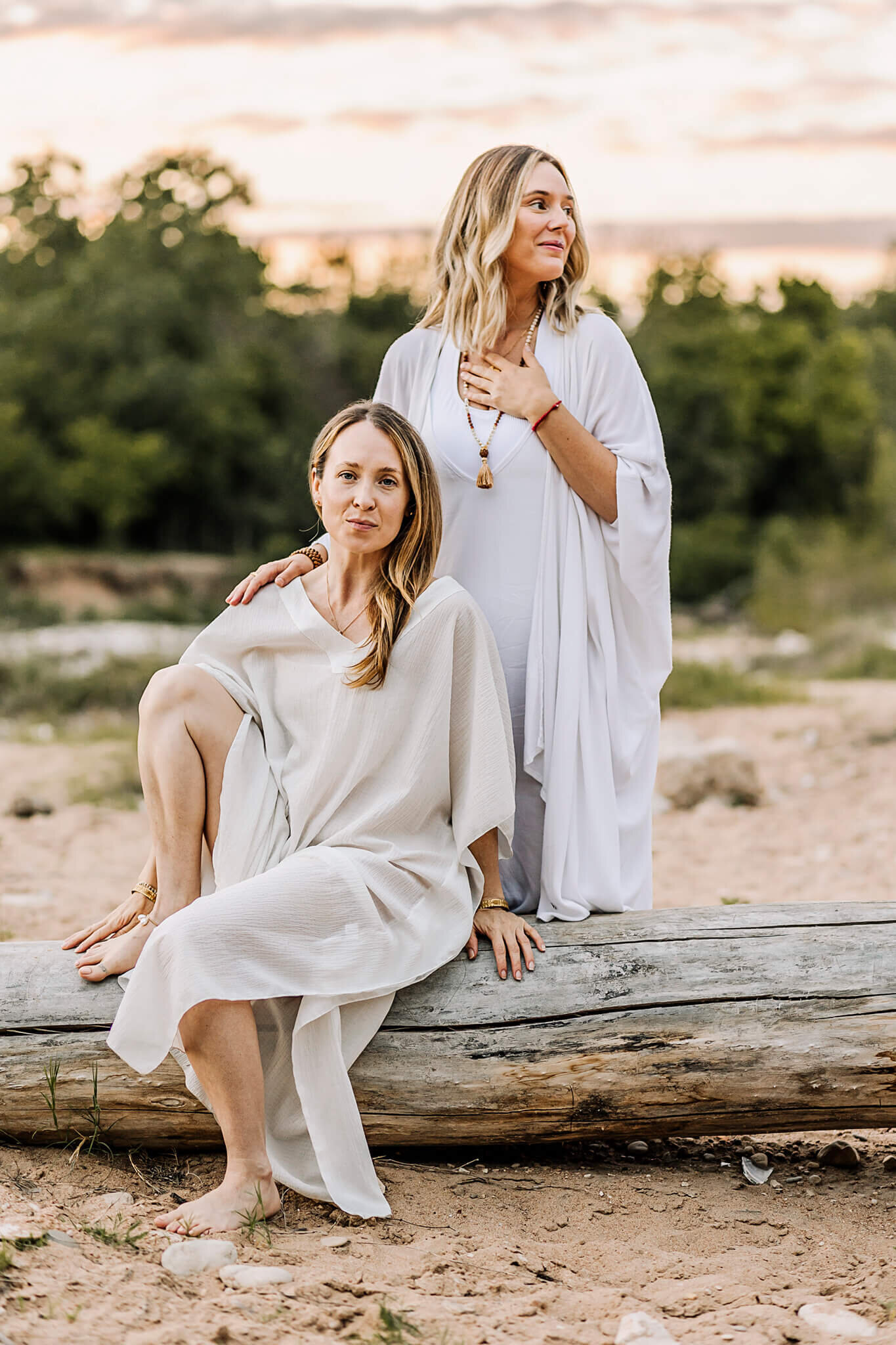 Peaceful photo of two women taken for their brand