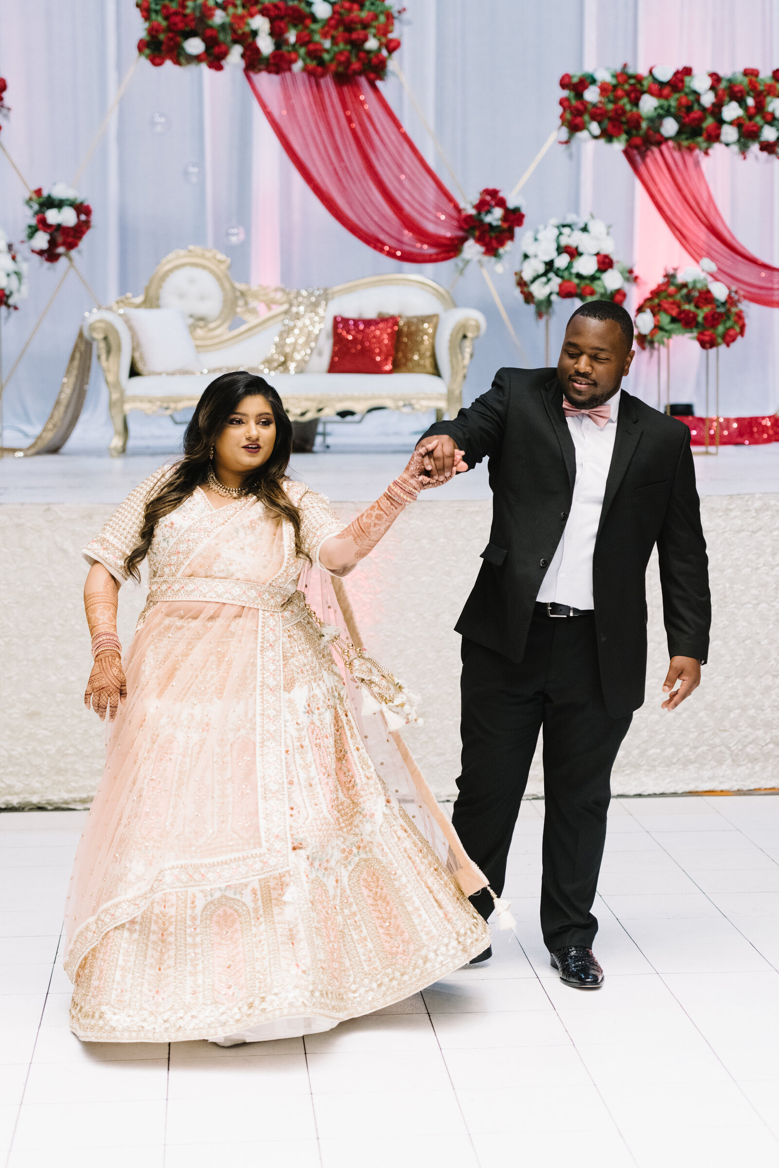 Bride and Groom First Dance at Indian Wedding Reception