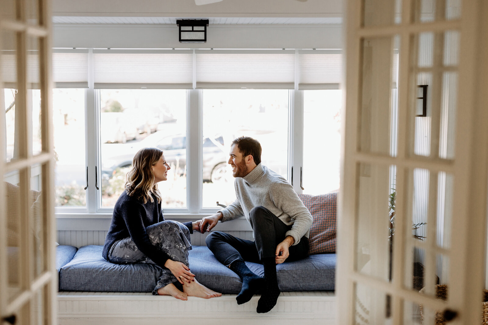 couple at modern home
