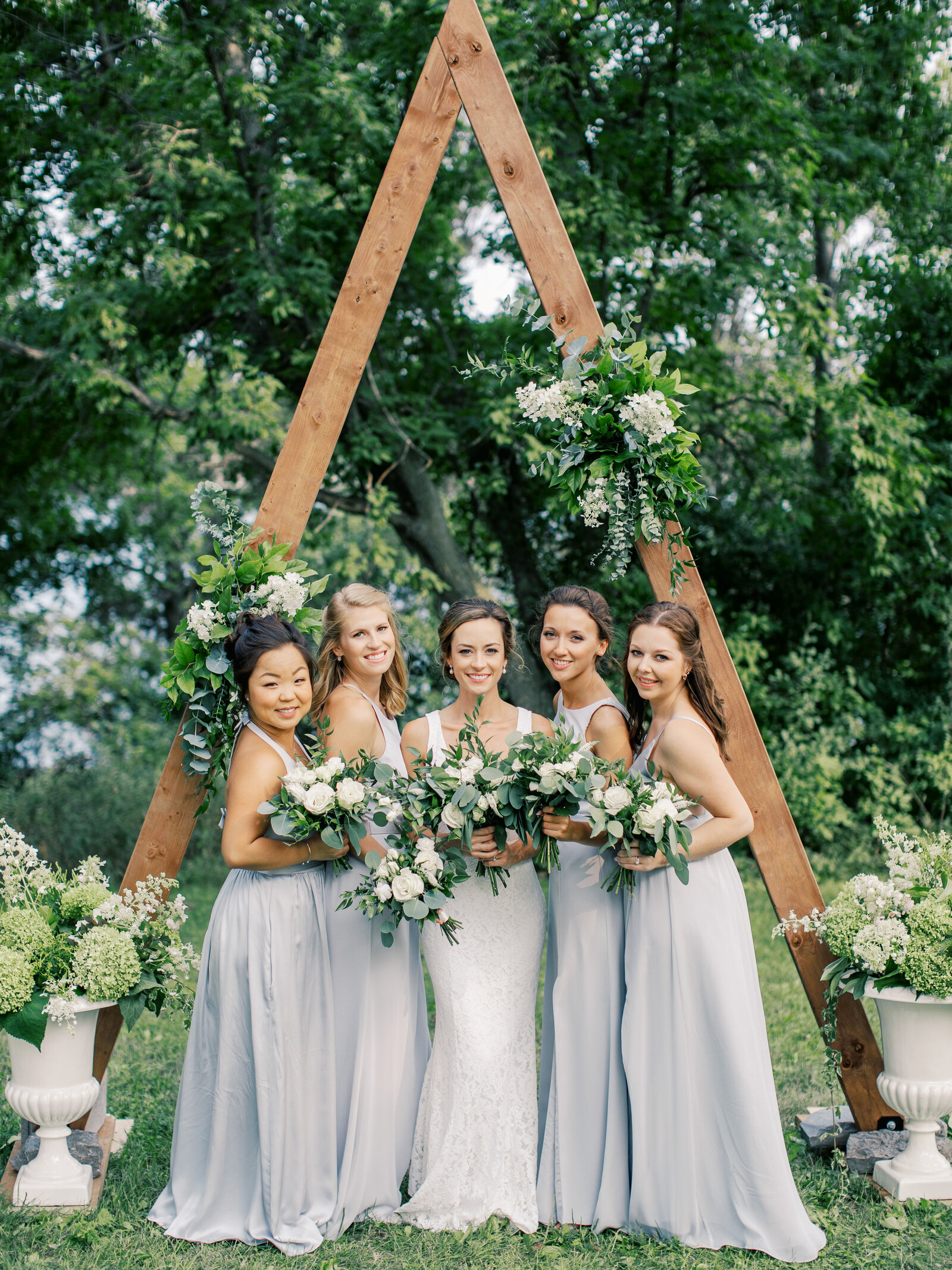 Wooden Triangle Ceremony Arch