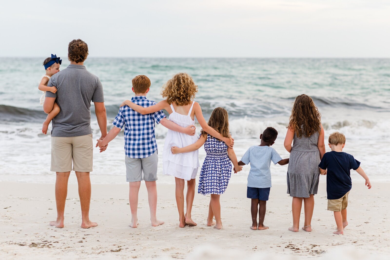 Children watching the waves at Pensacola Beach