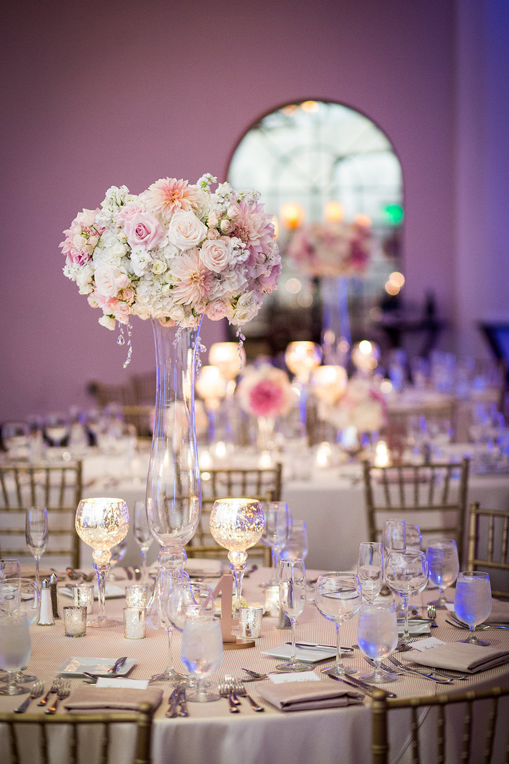 Pretty in pink luxury wedding table settings