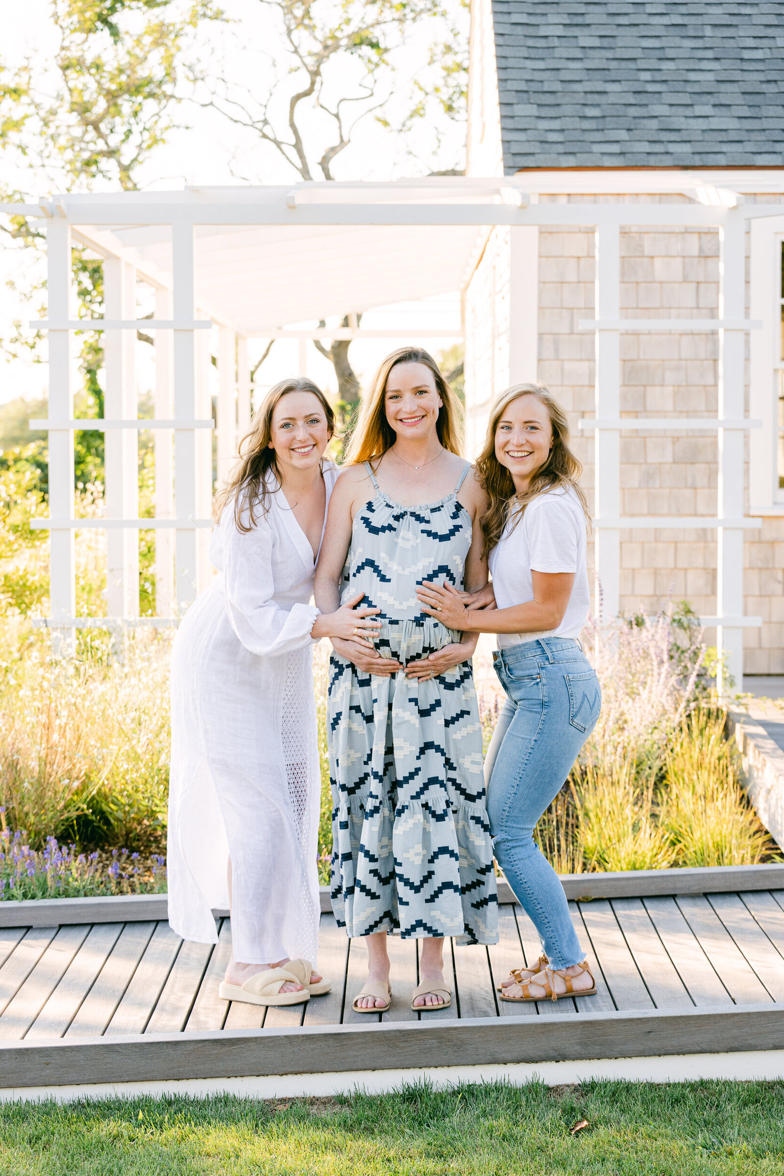 Sisters on Nantucket one expecting