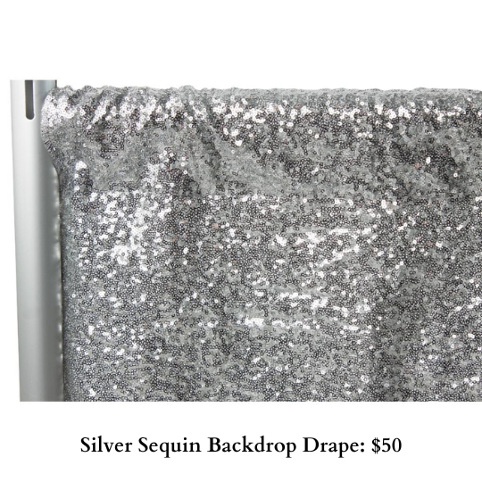 Silver Sequin Backdrop Drape-828