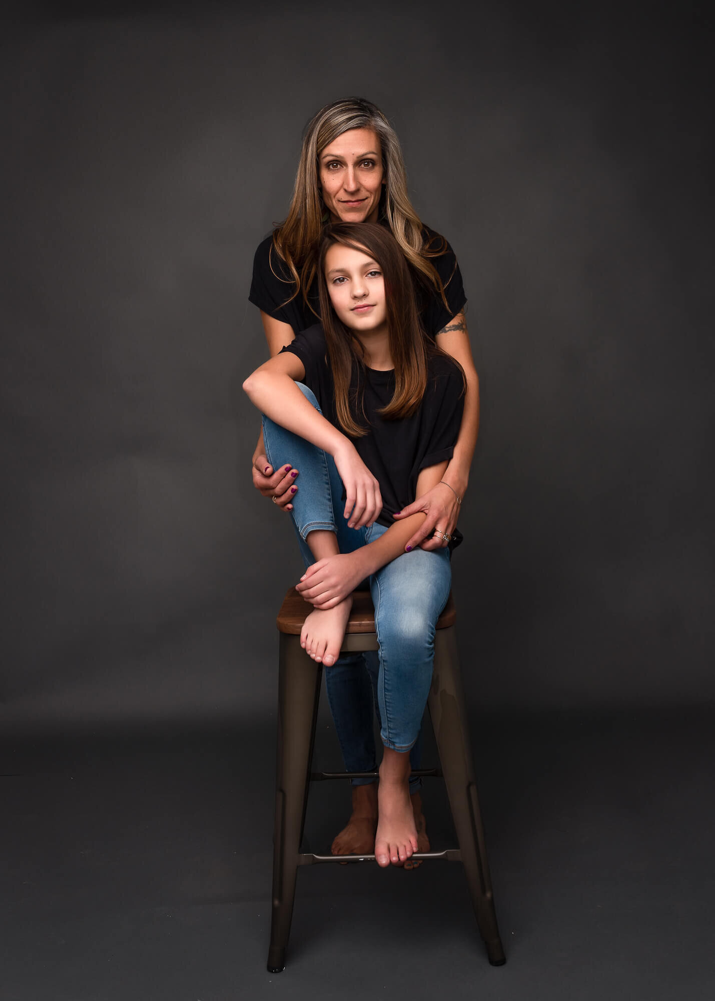 modern studio mother daughter picture
