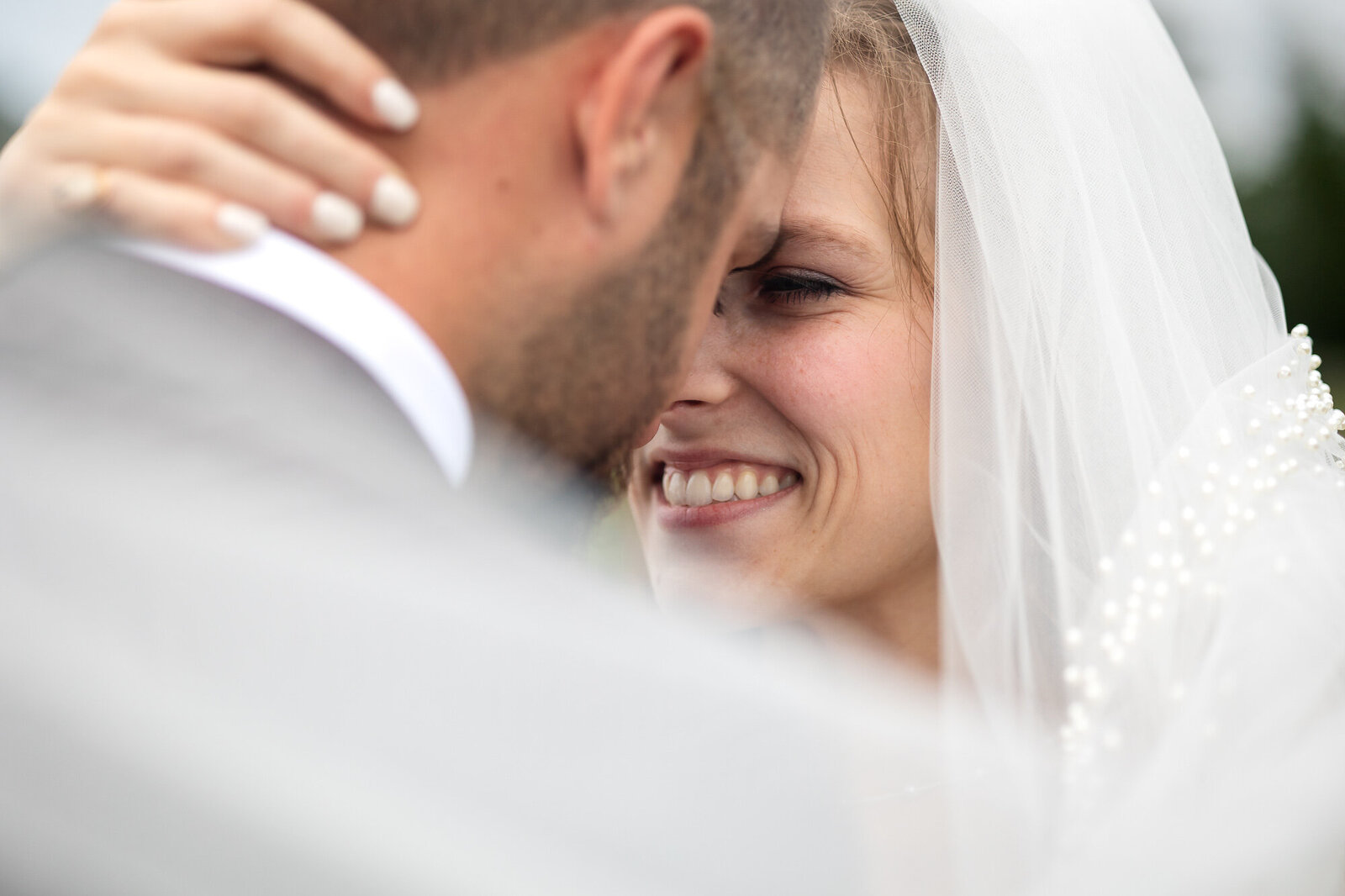 couple sharing an intimate moment during their wedding in Jacksonville 