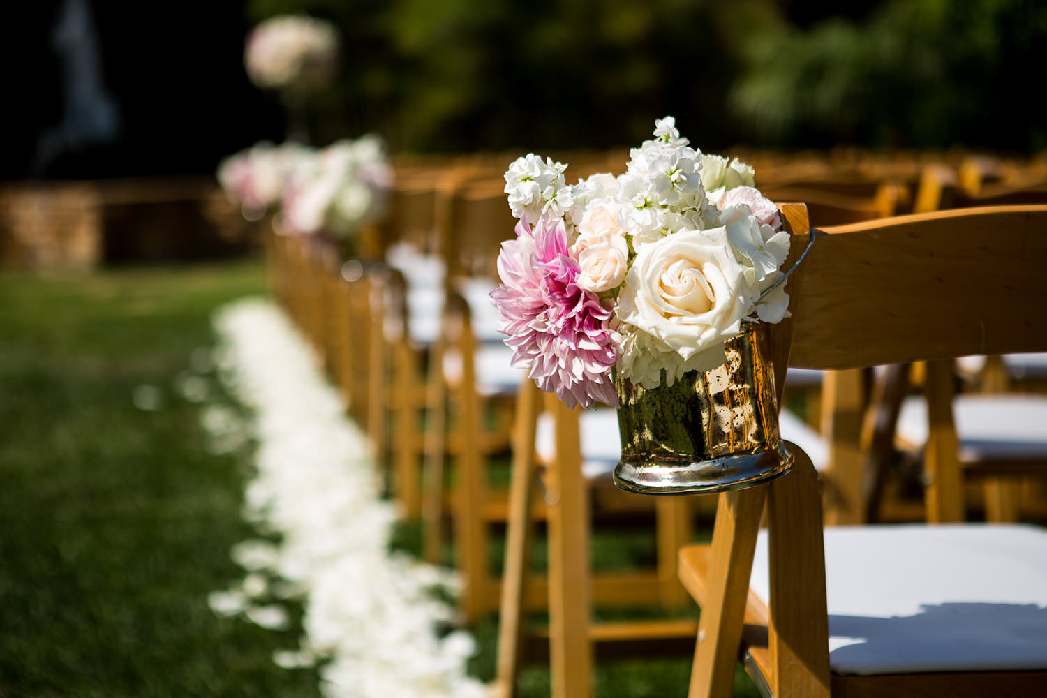 Floral arrangement at a Estancia Wedding