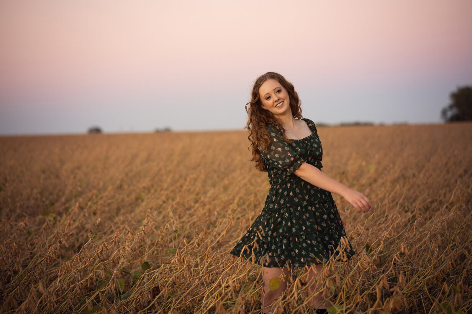 Farm Field Senior Photo Minnesota