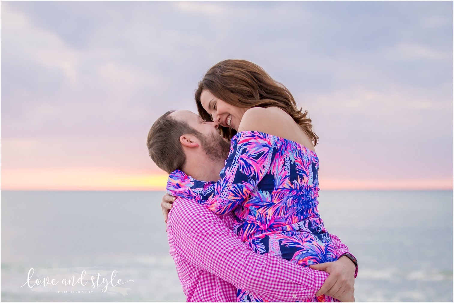 Anna Maria Island Engagement Photography of couple at sunset