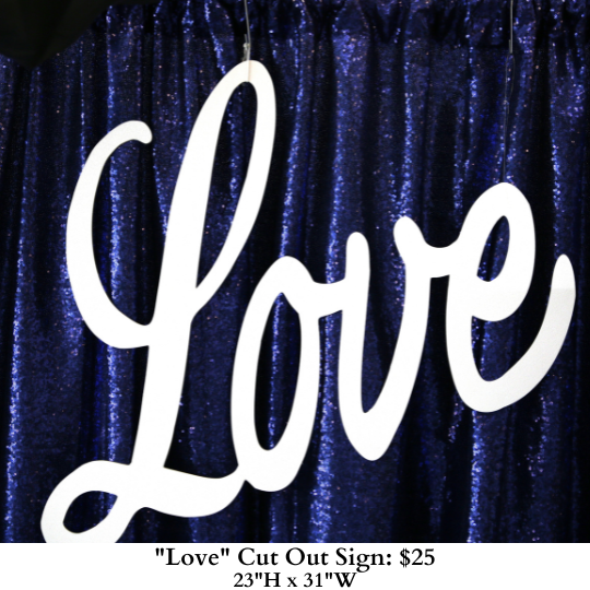 Love cut out sign-314