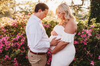 Maternity Photos in Charleston, SC -- Expectant mother poses for Maternity Portraits at Hampton Park in downtown Charleston, SC.