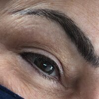 Before and after permanent eyeliner