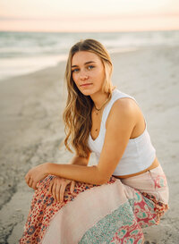 Senior portrait in Gulf Shores, Alabama — beach