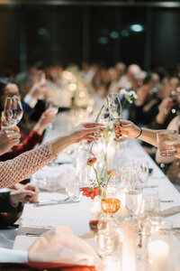 Toast | Observational Wedding Photography Montreal Science Centre | Juno by Julia C. Vona