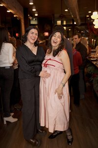 South End Baby Shower at Coppa with Fallon Carter Events. An intimate celebration for family and friends. Cozy, modern with a focus on connection. Deborah Zoe Photography. Boston Event and Portrait Photographer.