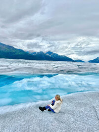 Walking on Alaskan glaciers