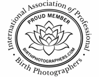 Logo badge of membership of the International Association of Professional Birth Photographers