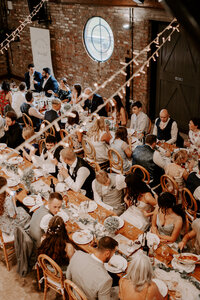 wedding breakfast table set up