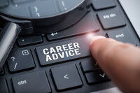 Keyboard with text "Career Advice" on enter key