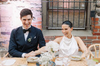 Reception Bride and Groom Bazart Griffintown | Intentional Wedding Photographer in Montreal | Juno by Julia C. Vona