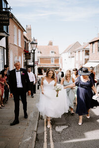 a walk to the ceremony