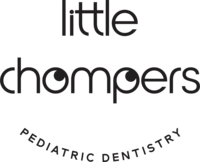 Little Chompers Pediatric Dentistry main logo in black; Little Chompers Pediatric Dentistry is a dentist for kids
