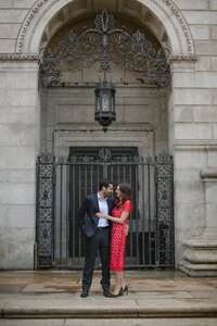 Boston Public Library Engagement photos. Deborah Zoe Photography. Boston Wedding Photographer.