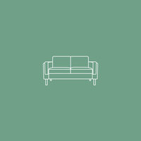 Albany Park loveseat illustration used in the furniture brand system