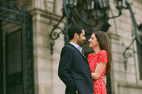 Boston Public Library Engagement photos. Deborah Zoe Photography. Boston Wedding Photographer.