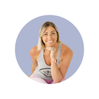 Woman client of Florida Social Butterfly with blonde short hair and grey shirt 