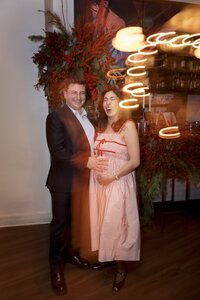 South End Baby Shower at Coppa with Fallon Carter Events. An intimate celebration for family and friends. Cozy, modern with a focus on connection. Deborah Zoe Photography. Boston Event and Portrait Photographer.