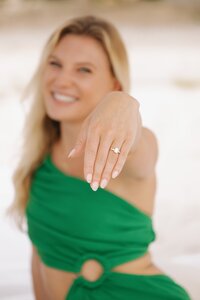 Newley engaged bride showing off her new ring