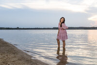 Girl posing for senior photos for Shelby Township senior photographer