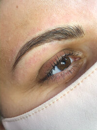 Before and after microblading