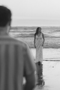 editorial couple on beach in santa cruz california