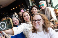 Workshop participants taking a group selfie with Jill Wright after a sustainable productivity training session.