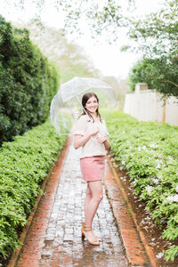 Senior Girl at longue vue house and gardens new orleans